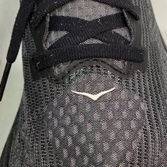 Hoka Clifton 9 Youth Black White Mesh Running Shoes Lightweight Cushion 4.5MD - Picture 12 of 13